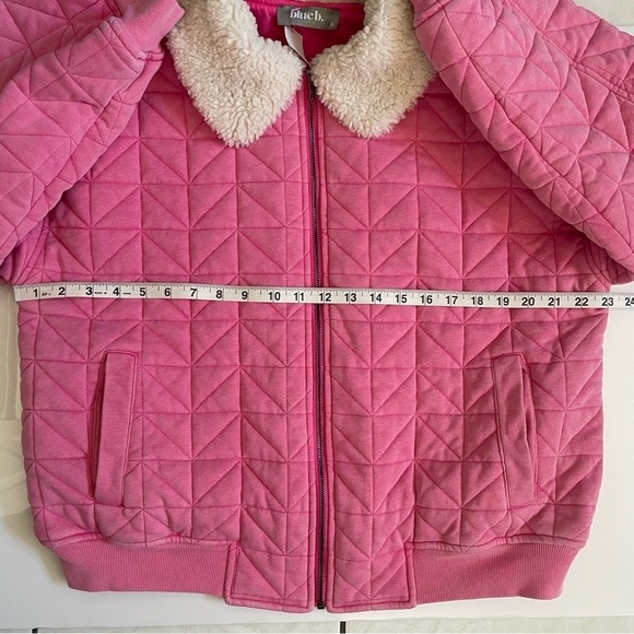 New Blue B Collection Quilted Winter Jacket Oversized Women S Full Zip Pink - Picture 11 of 13